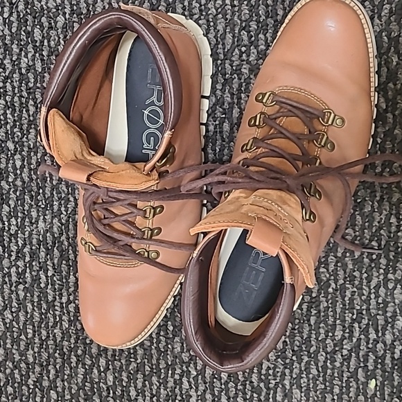 COLE HAAN MENS ZEROGRAND WATER-RESIST HIKER BOOT WOODBURY IVORY STYLE C25555 - Picture 8 of 16